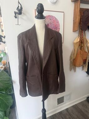 Vintage Maglia Brown Leather Jacket 8
